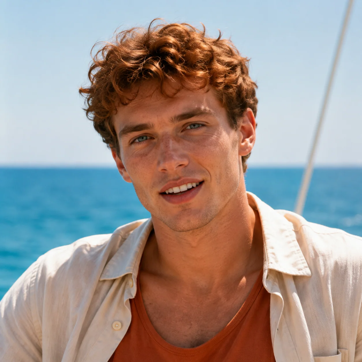 Finn Avery, the onboard musician, from Last Summer at Sea